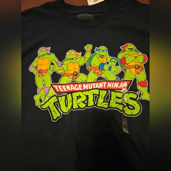 Men's XL Navy Ninja Turtles Shirt - Picture 2 of 5